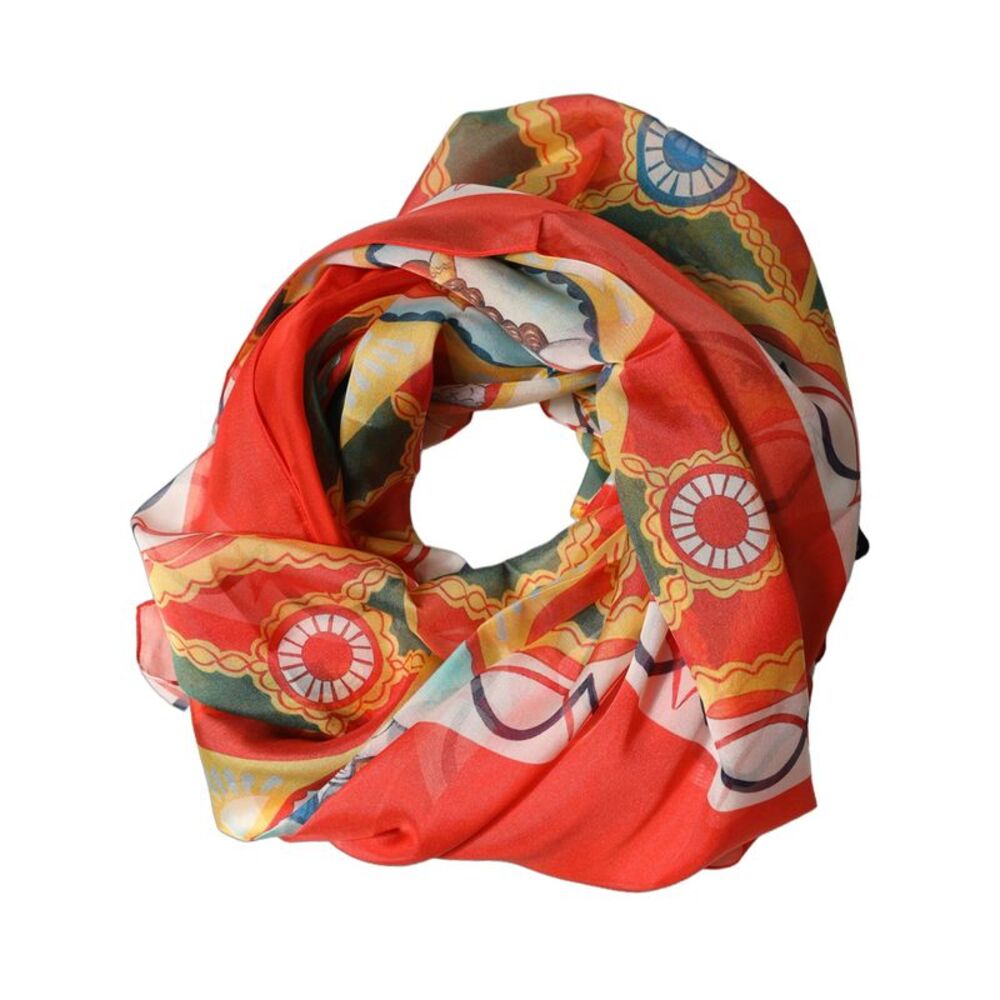 Dolce & Gabbana Multicolor Silk Printed Square Foulard Women's Scarf